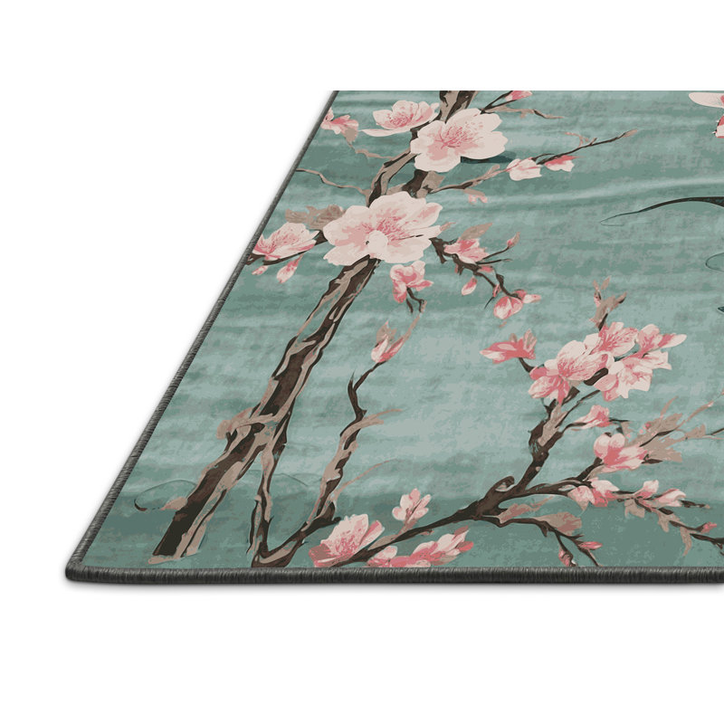 Tapis gris soyeux et moelleux, Rectangle 4 pi x 6 pi
