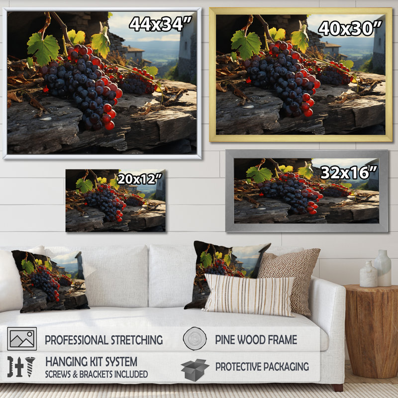 «Scenic Sculptural Vinescape», reproduction d'art sur toile, H 24 po x l 32 po, Cadre flottant noir