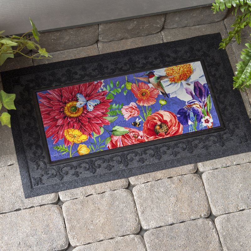 Tapis d'entrée antidérapant 22 "x 10" English Garden Florals Sassafras
