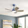 107CM 5 Blades Ceiling Fan with Remote Control and LED Lights