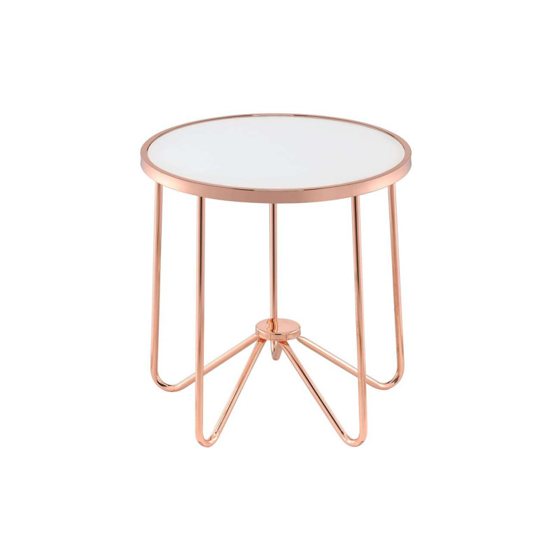 Table de bout avec plateau en verre