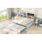 Full Size Daybed With Storage, Cork Board, USB Ports, And Twin Trundle For Modern Living-1000759046