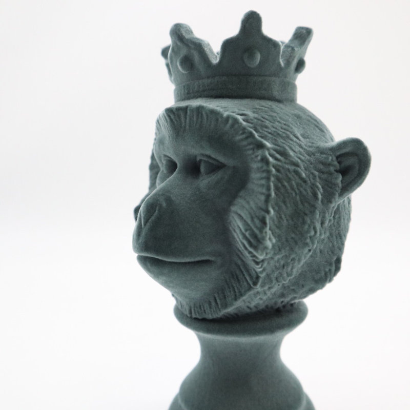 Sculpture de singe Hugo Flock, gris