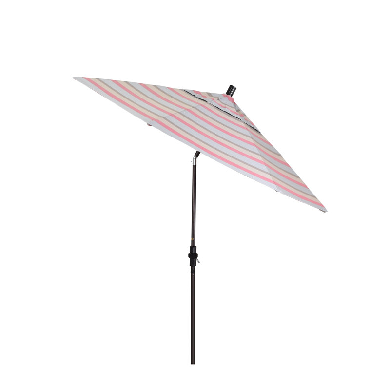 Parasol de marché Sunbrella® 9 pi Roverta, Sunbrella® rosé Gateway, Noir