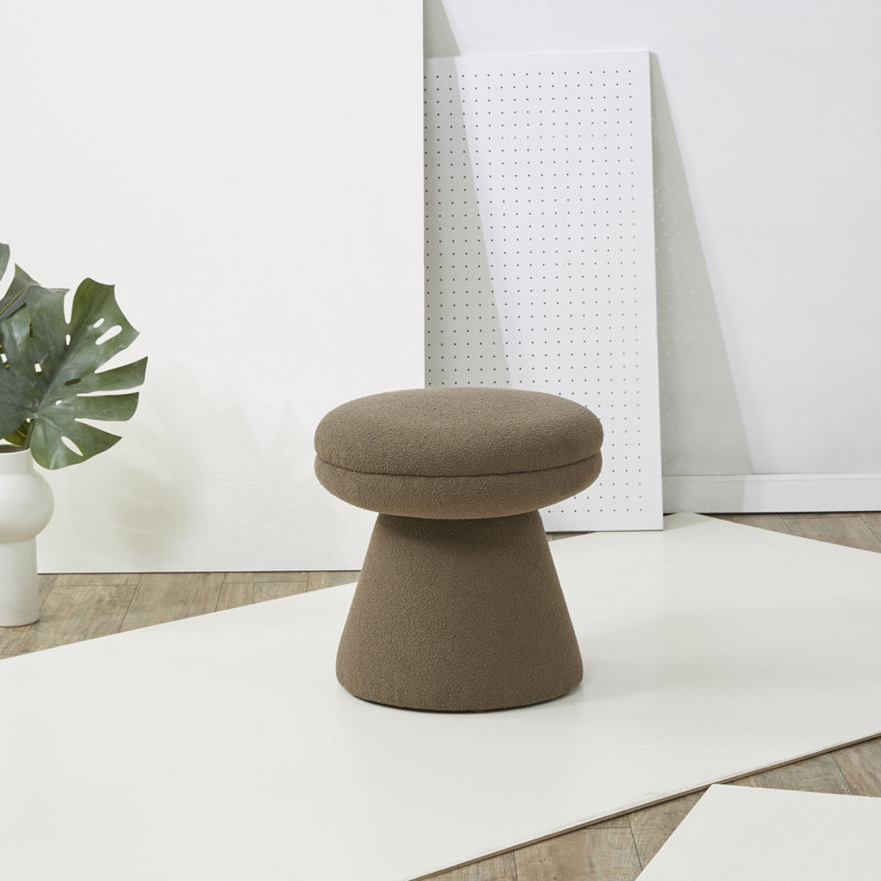 Jahlynn Upholstered Ottoman, Dark Brown