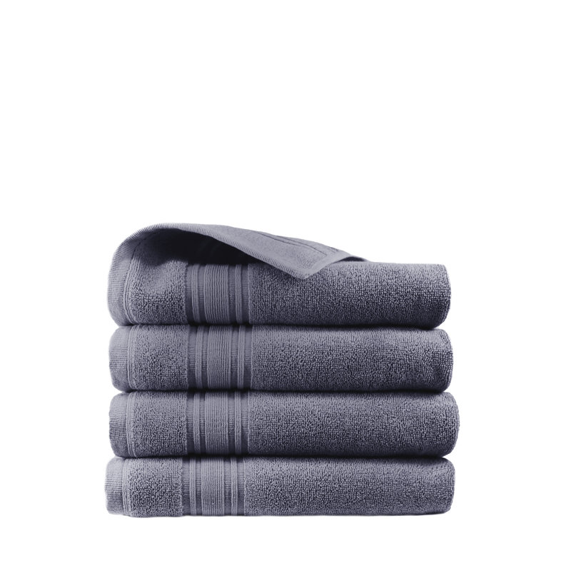 100% Cotton Plush Hand Towel, Anthracite Gray