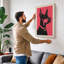 Dog in Silhouette Modern - Wrapped Canvas-252997959-252997960
