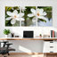 Magnolia fleur nature scène toile tendue sur toile, ensemble de 3 reproductions de peinture à l'huile pour salon chambre à coucher