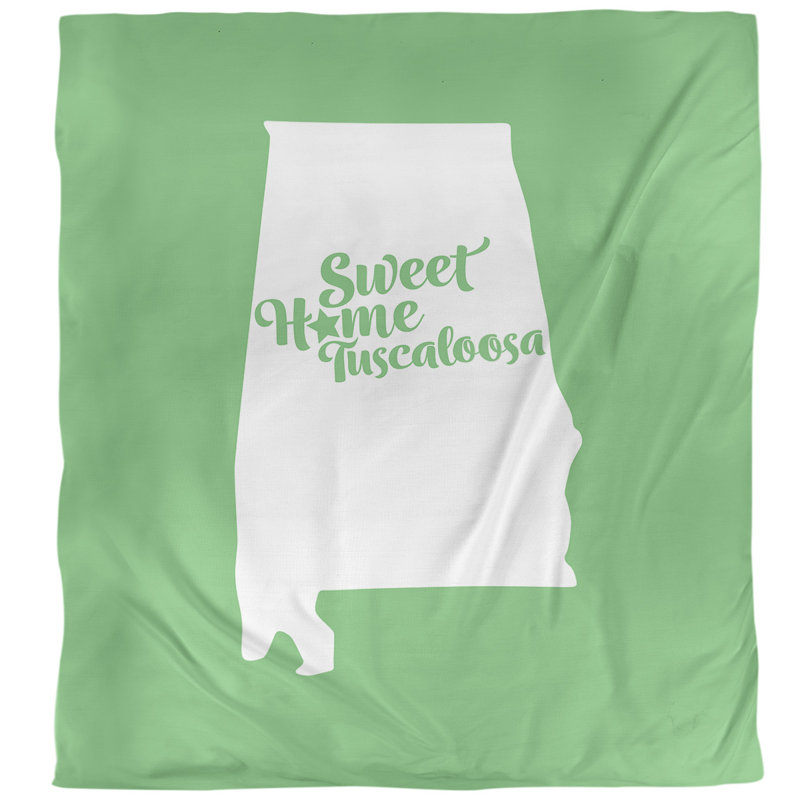 Housse de couette alabama Tuscaloosa, Housse de couette simple TG, Vert