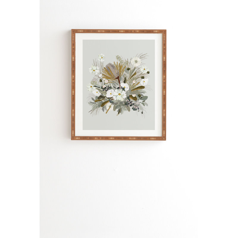 Perle par Iveta Abolina - Reproduction d'art graphique sur bois encadrée, H 12 po x l 12 po x P 2 po, Pas de tapis