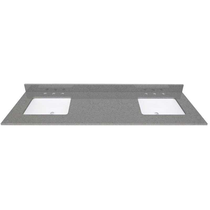 Lotte 73'' W Double Vanity Top, Contrail Matte
