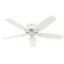 Ventilateur de plafond à profil bas 52 po avec lumière DEL et chaîne de traction Hunter-56420886