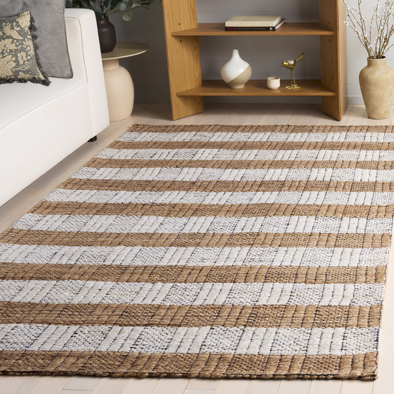 Hand-Woven Striped Performance Rug, 5'-0" X 8'-0" Rectangle