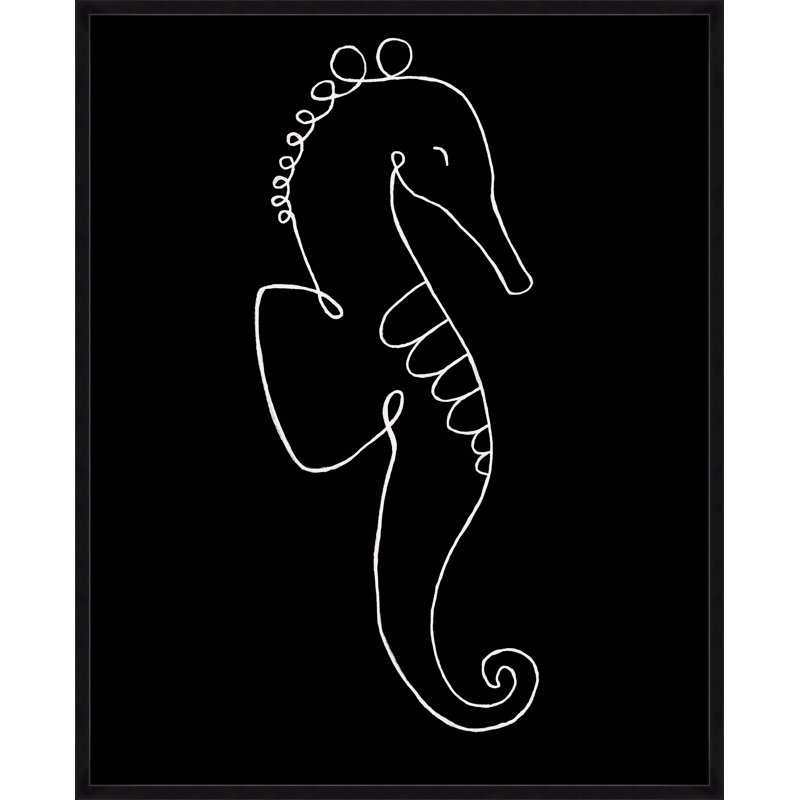 Adam Mowery Silly Seahorse by Adam Mowery - Painting on Canvas, Image Brush Gel, 39.75" H x 31.75" W