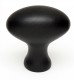 Poignée ovale 1 1/4 po, H 1,25 po x l 0,75 po x P 1,25 po, Noir mat