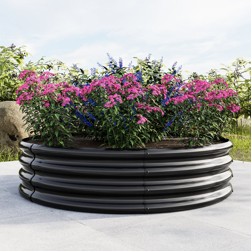 2 pièces W840116764 Lit surélevé en métal galvanisé pour plantes déracinantes peu épaisses et maïs, corrosion à double couche, structure stable de taille moyenne carotte, Interface, réutilisable