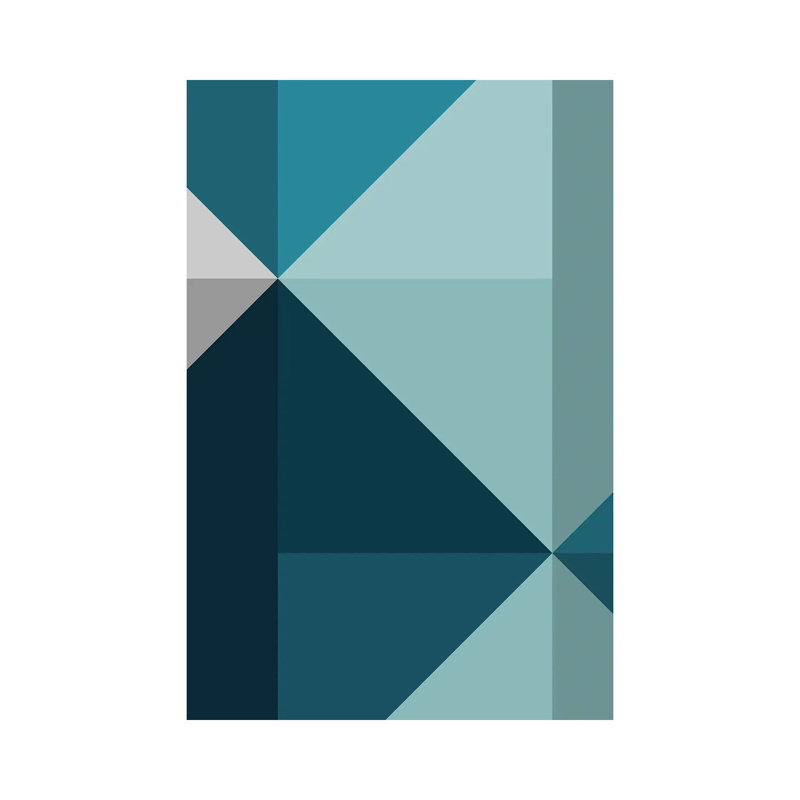 Geometric XVIII - Print on Canvas, Wrapped Canvas, 101.6 cm H x 66.04 cm W x 1.91 cm D