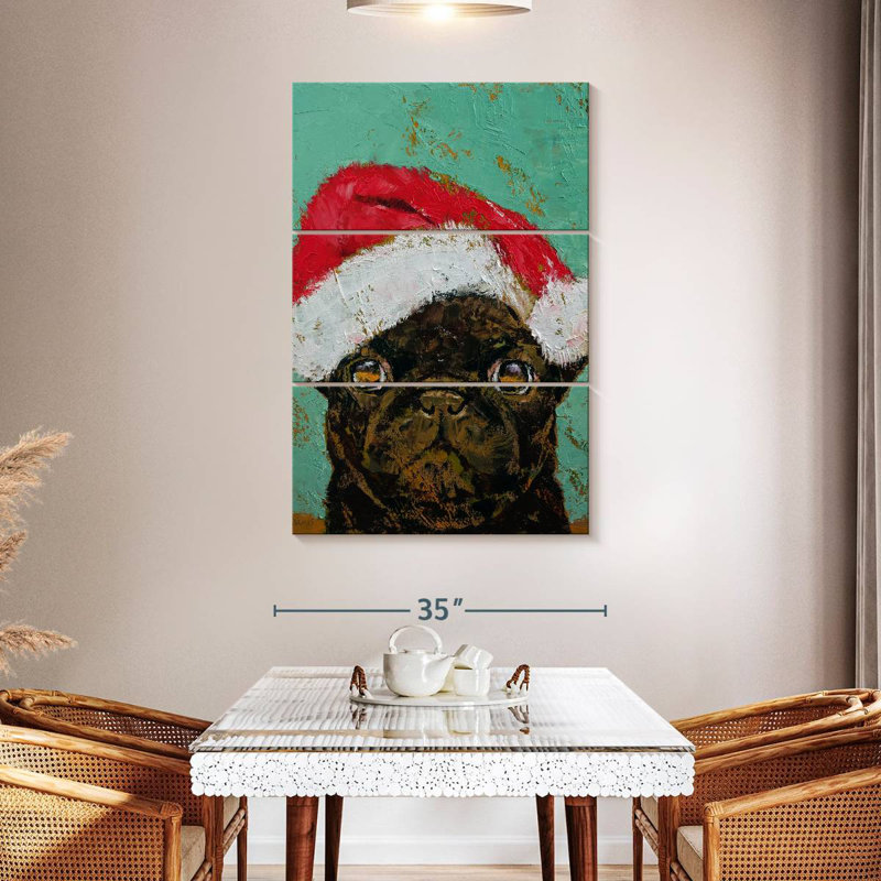 Lelend Santa Pug, 38" H x 24" W