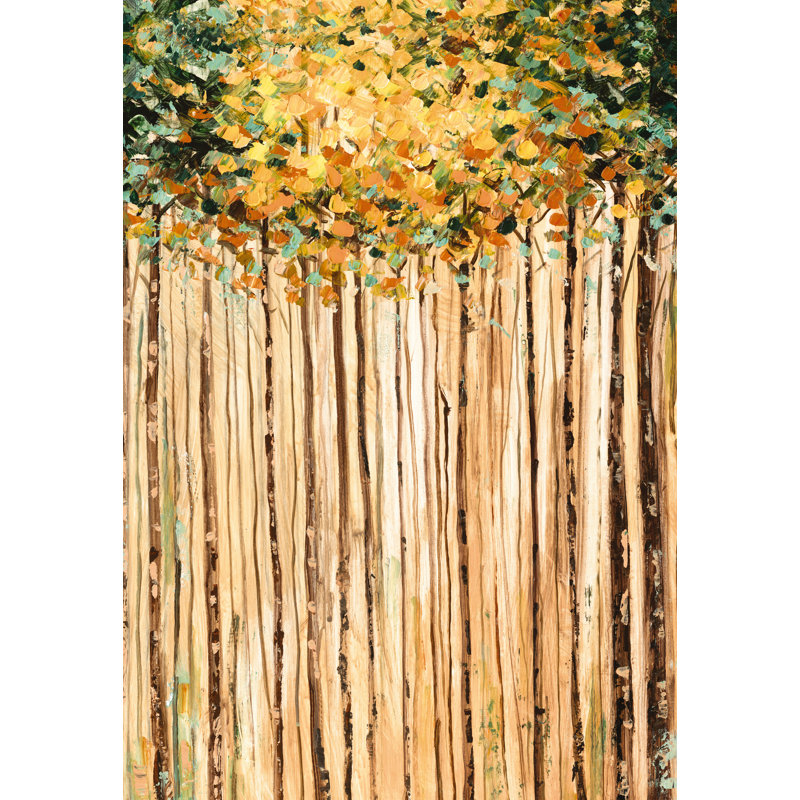 Tall Thtrees - Wrapped Canvas Painting, 30cm H x 46cm W x 3.8cm D