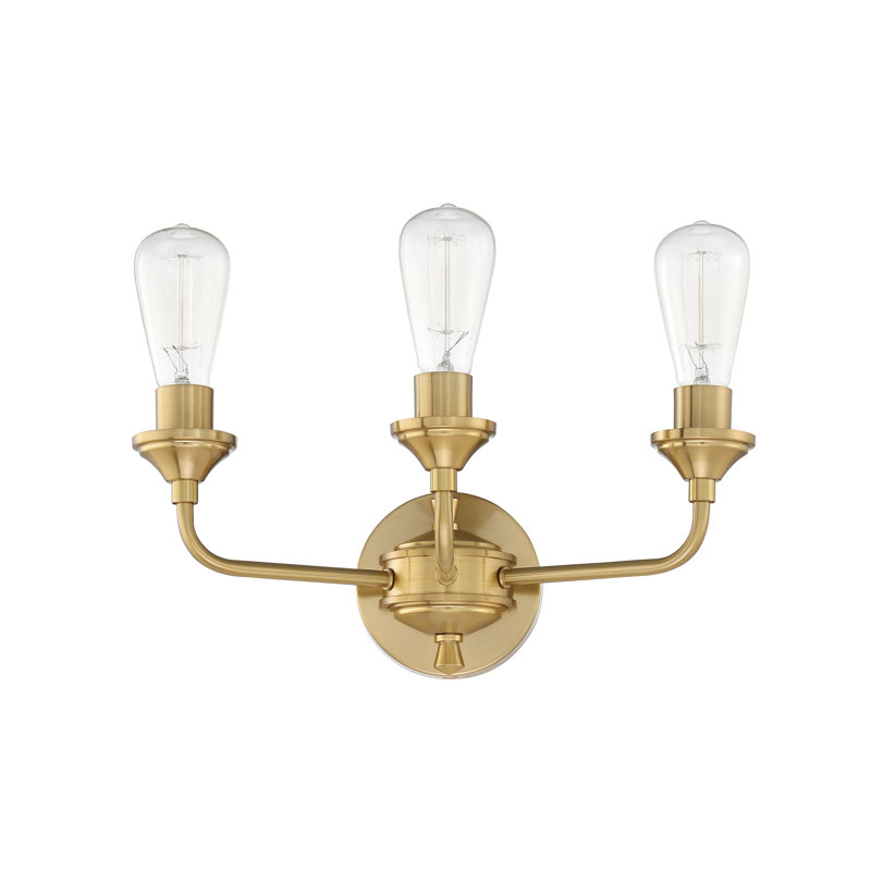 Éclairage pour meuble-lavabo 3 lumières Upney, Laiton satiné