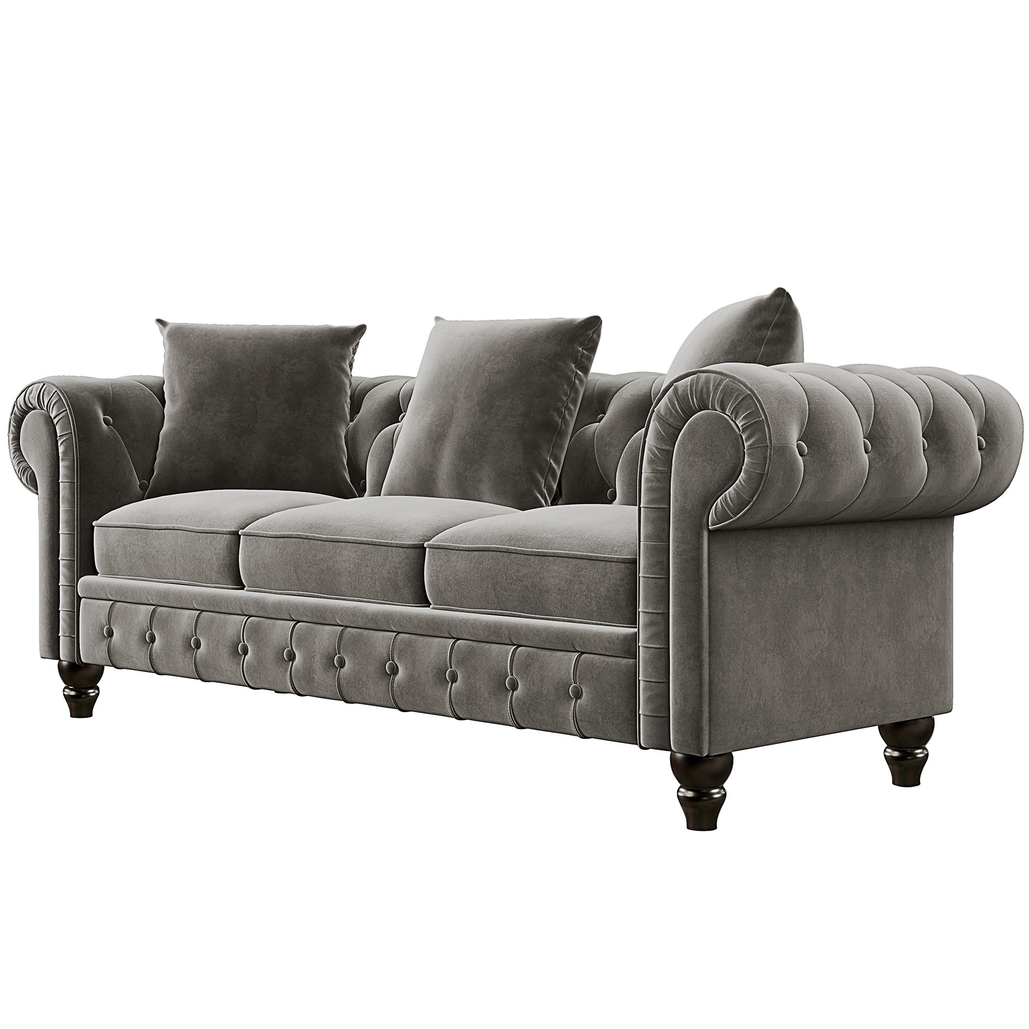 House of Hampton® Giannarose Tufted Velvet sofa,couch,couches,3 Seater Sofa  | Wayfair