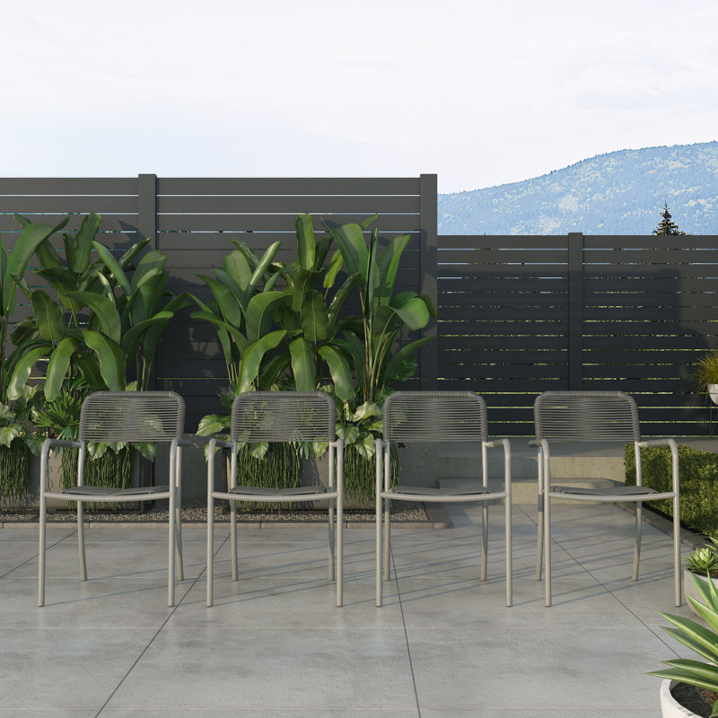 Fauteuil de salle à manger empilable pour patio Freeman