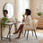 Upholstered Dining Chairs Faux Leather Side Chair With Metal Frame-892665399