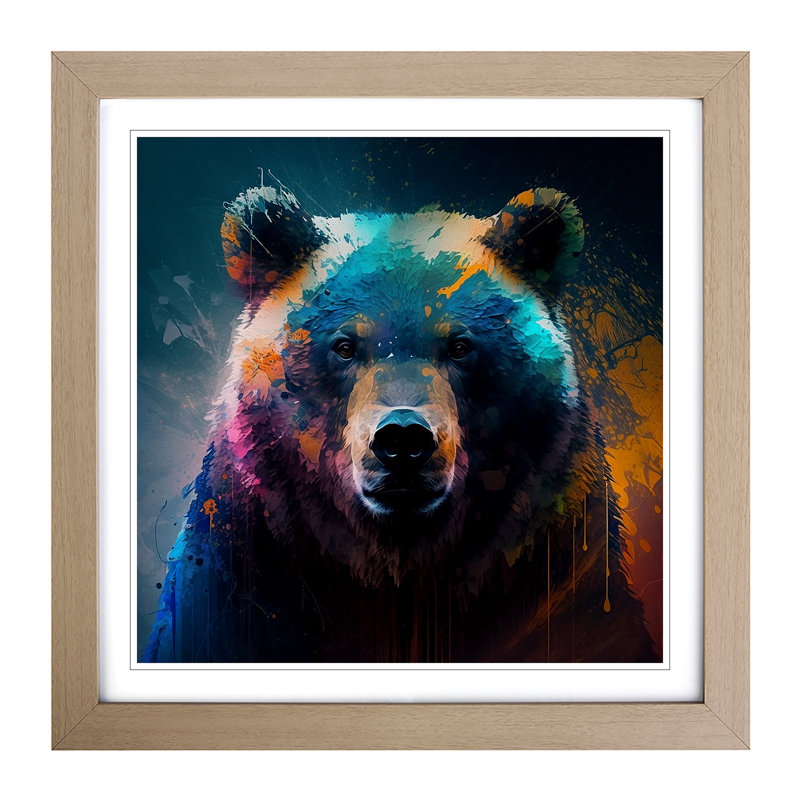 Single Picture Frame Print on Wood, Oak