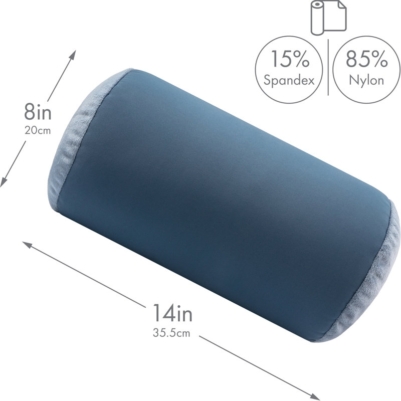 Microbead Bolster Neck Roll Pillow, Dark Slate Gray