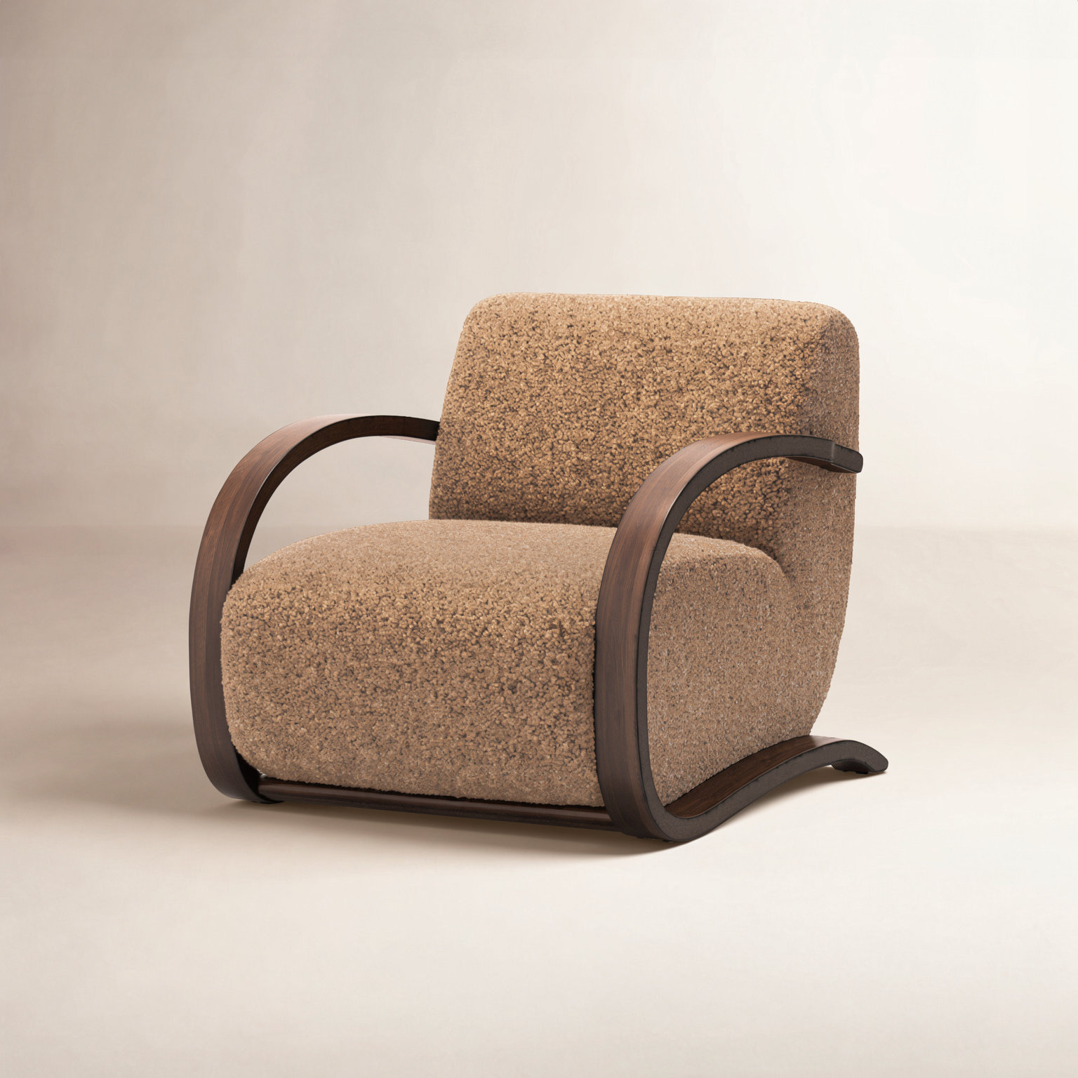 Genuine Leather Armchair, Amber Shearling