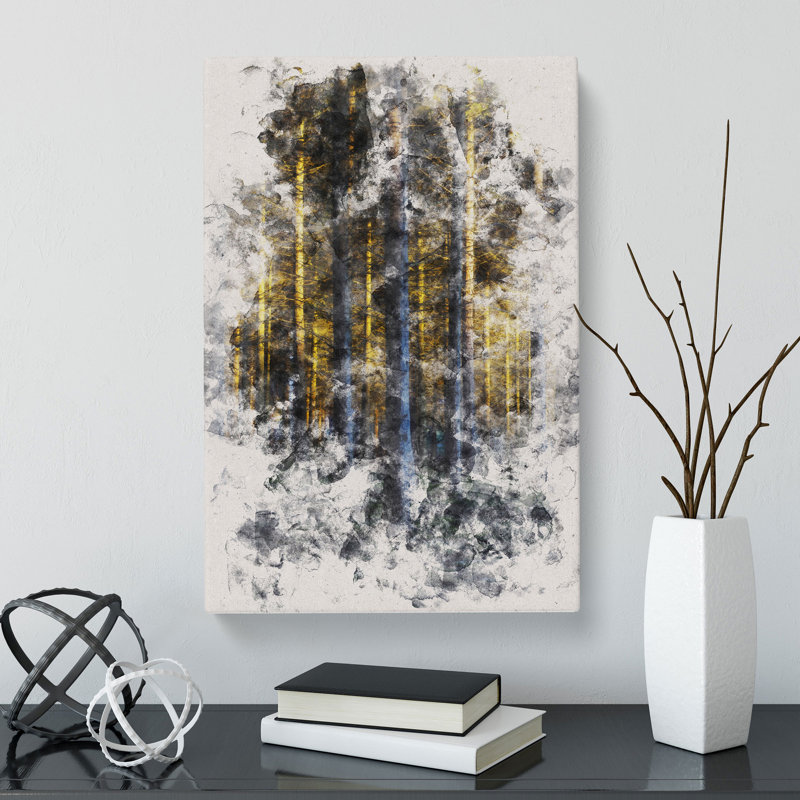 Sunlight Forest Vol.3 Watercolour - Wrapped Canvas, 76cm H x 50cm W x 3cm D
