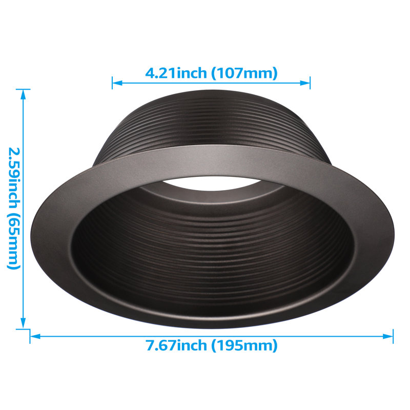 7.67'' Baffle Recessed Trim, Oil Rubbed Bronze