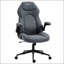 Chaise de bureau à haut dossier avec accoudoirs rabattables, chaise d'ordinateur pivotante à hauteur réglable et fonction d'inclinaison
