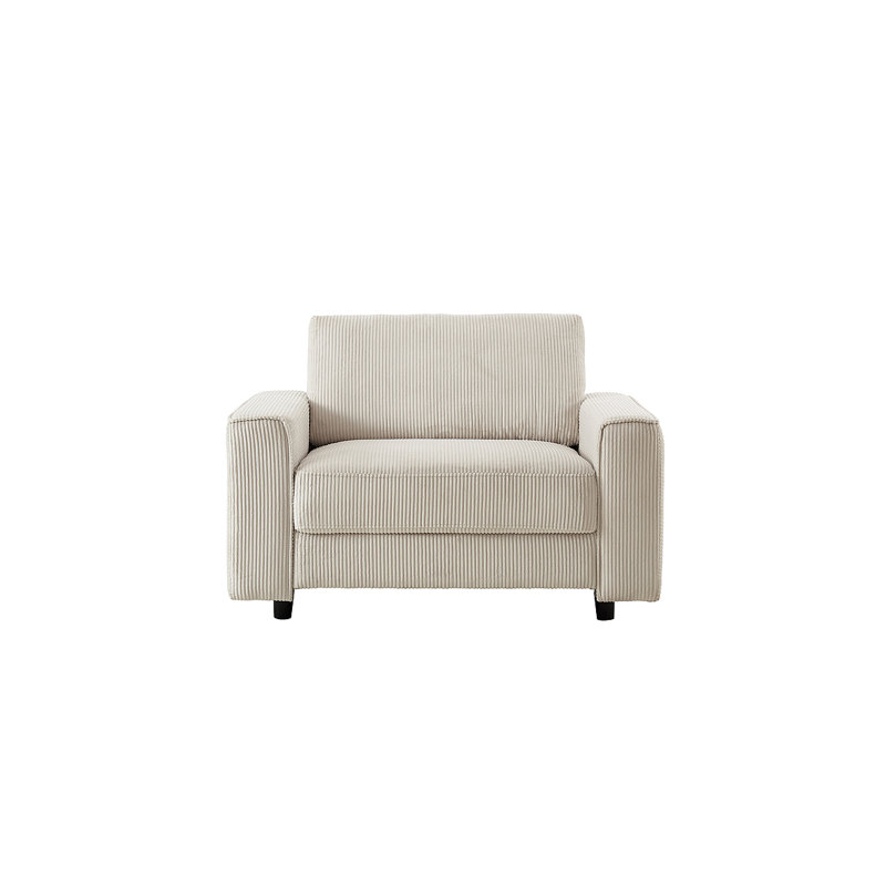 Canapé en velours côtelé moderne et minimaliste, convenant à une utilisation quotidienne à la maison, Beige