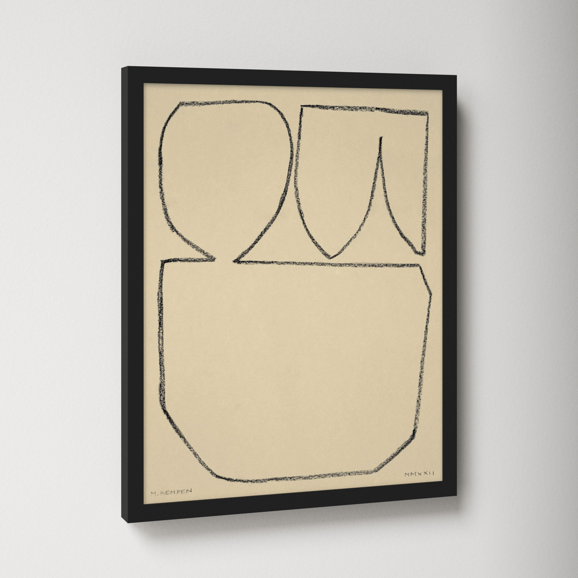 Sand 2 by Michael Kempen, Black Framed, 16" W x 20" H