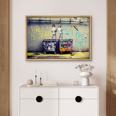 Life Is Short, Chill Out Banksy Home Artwork Multicolor Street Decoration