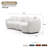 Yazgur Boneless 93.6" Curved Modern Upholstered Sofa-2092739316-2093950923