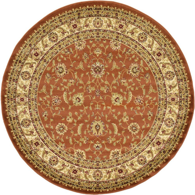 Niles Floral Indoor Rug, Round 6'1"