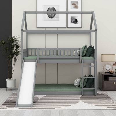 Bunk House Bed With Convertible Slide & Ladder