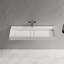 Lavabo de salle de bain mural à surface solide 47 po x 18 po Monblari - blanc mat-132520291-132520292