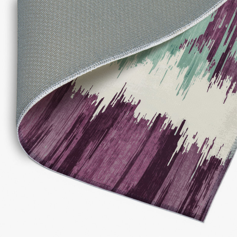 Tapis intérieur et extérieur vert Watercolor, Rectangulaire 2 pi x 3 pi