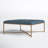 Osa Leather Ottoman - Teal-1090025362
