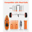 Chariot de kayak, capacité de charge de 230 lb, chariot de canot avec pneus en polyuréthane solide de 10 pouces et béquille, s'assemble et se démonte en quelques secondes, chariot de planche à pagaie pour kayaks, canots, planches
