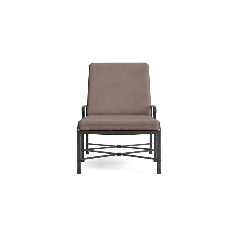 Venetian Outdoor Chaise Lounge, Fusion Clay, Textured Pewter