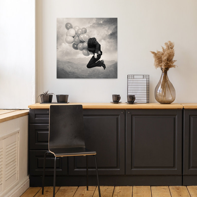 Art urbain contemporain abstrait ailleurs, 18" H x 18" W