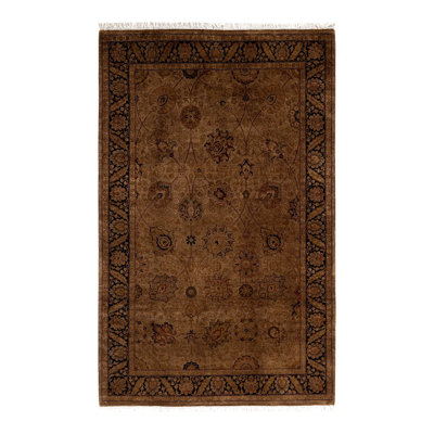 Fine Vibrance One-of-a-Kind 4'1" X 6'8" Hand Knotted Area Rug