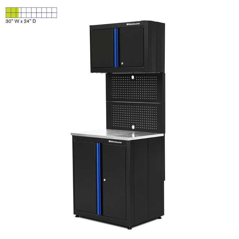 Ensemble de rangement pour poste de travail et outils en acier 3 pièces
