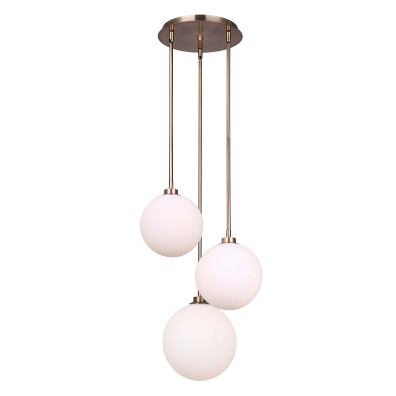 Freyda 3 - Light Gold Bulb Pendant