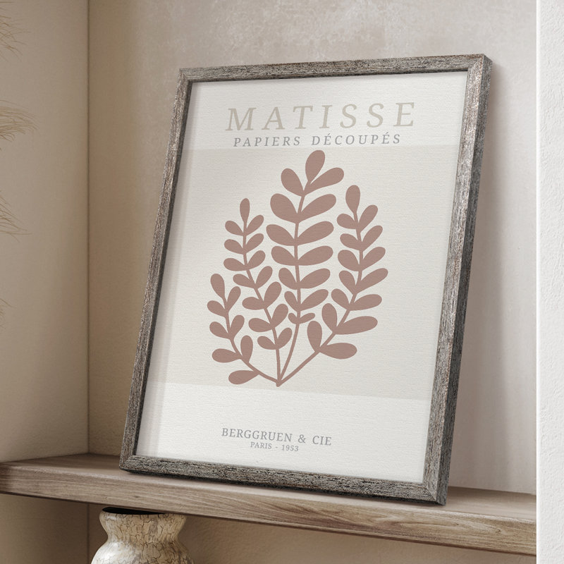 Matisse CD XXXIV, reproduction d'art encadrée - bois massif, H 21 po x l 17 po