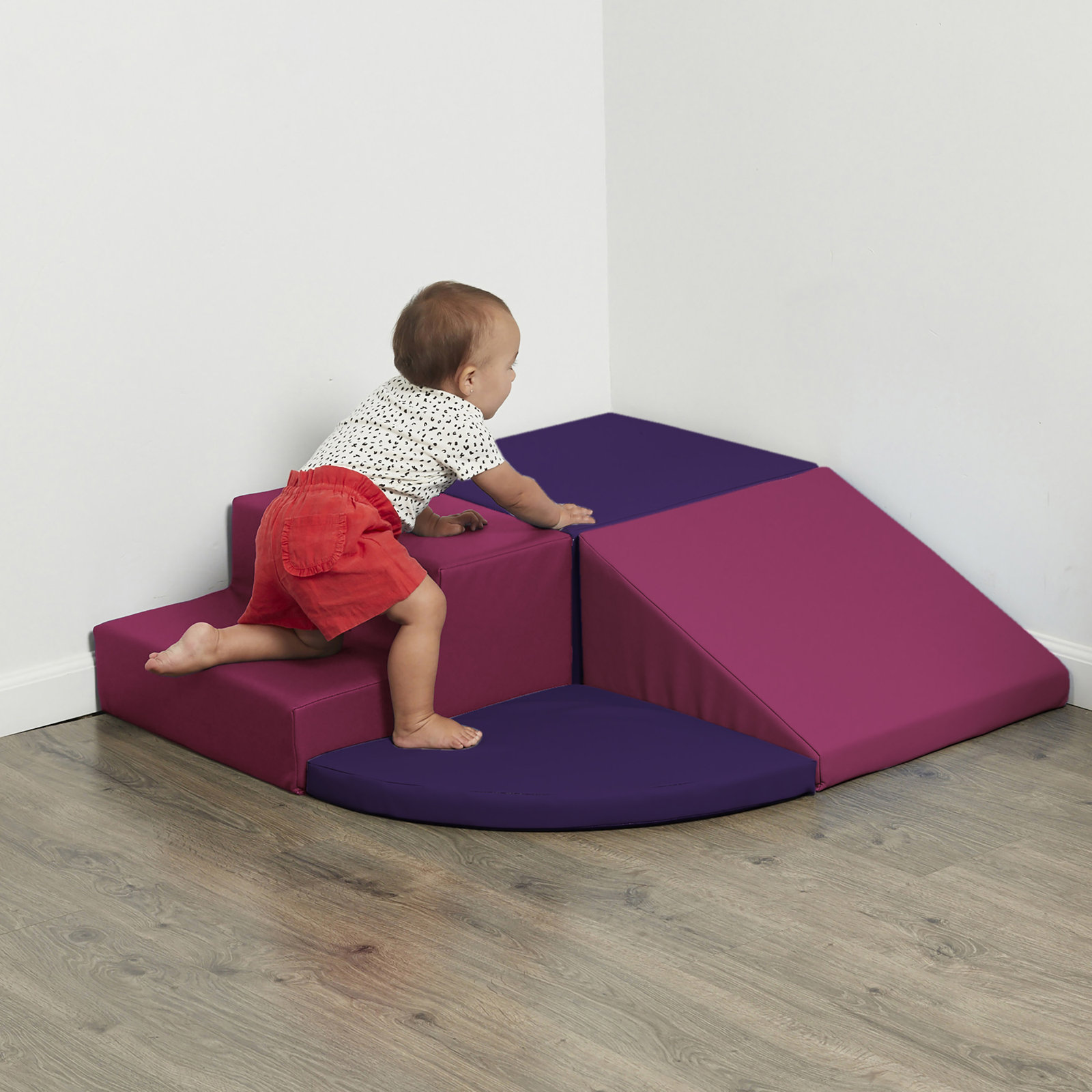 SoftScape Toddler Playtime Corner Climber, Purple/Raspberry